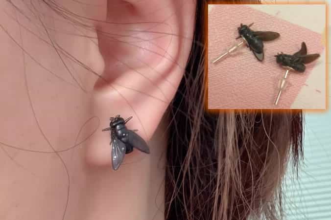 Fly Ear Drops and Earrings: Whimsical Insect-Inspired Jewelry