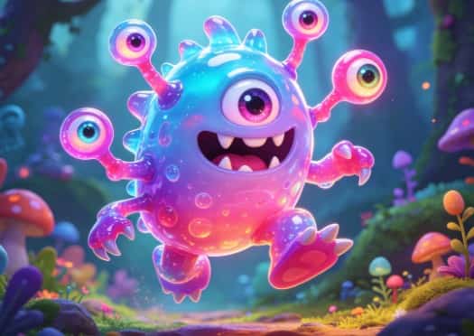 Glow-in-the-Dark Multi-Eyed Slime Monster Toy: Kids' Favorite Playtime Companion