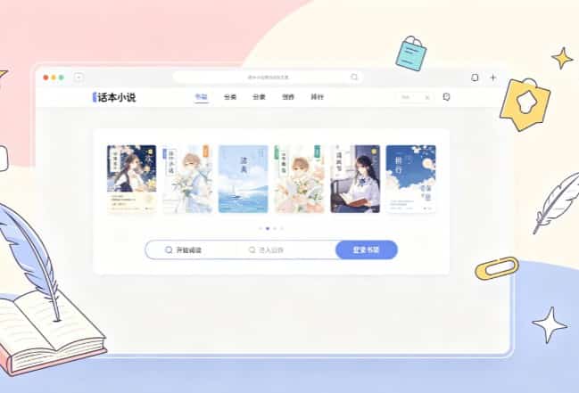 话本小说网页版及多款正版网文纯净网页指南：免安装无小字广告阅读